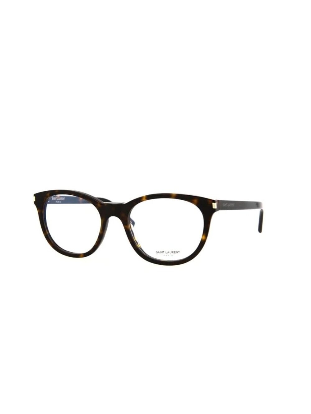 New Saint Laurent Women's Eyeglasses Round Oval Acetate Frame Havana Havana